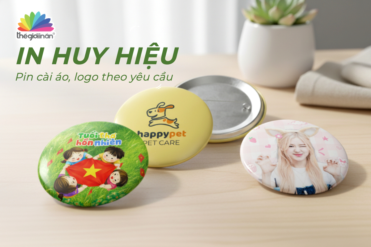 In huy hiệu cài áo theo yêu cầu cho doanh nghiệp, cá nhân và quà tặng sự kiện