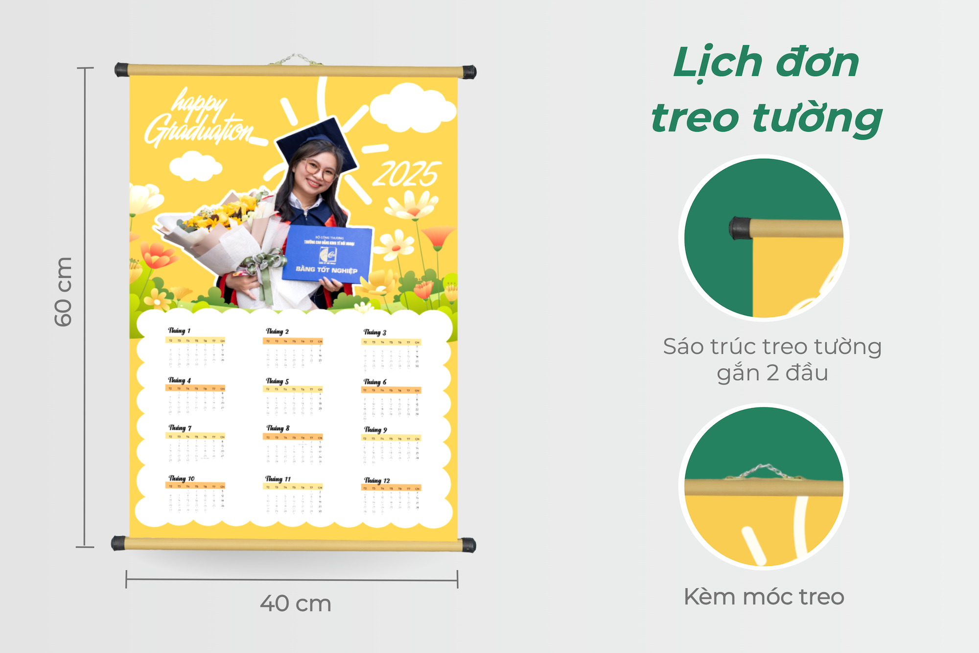 Lịch Đơn Treo Tường