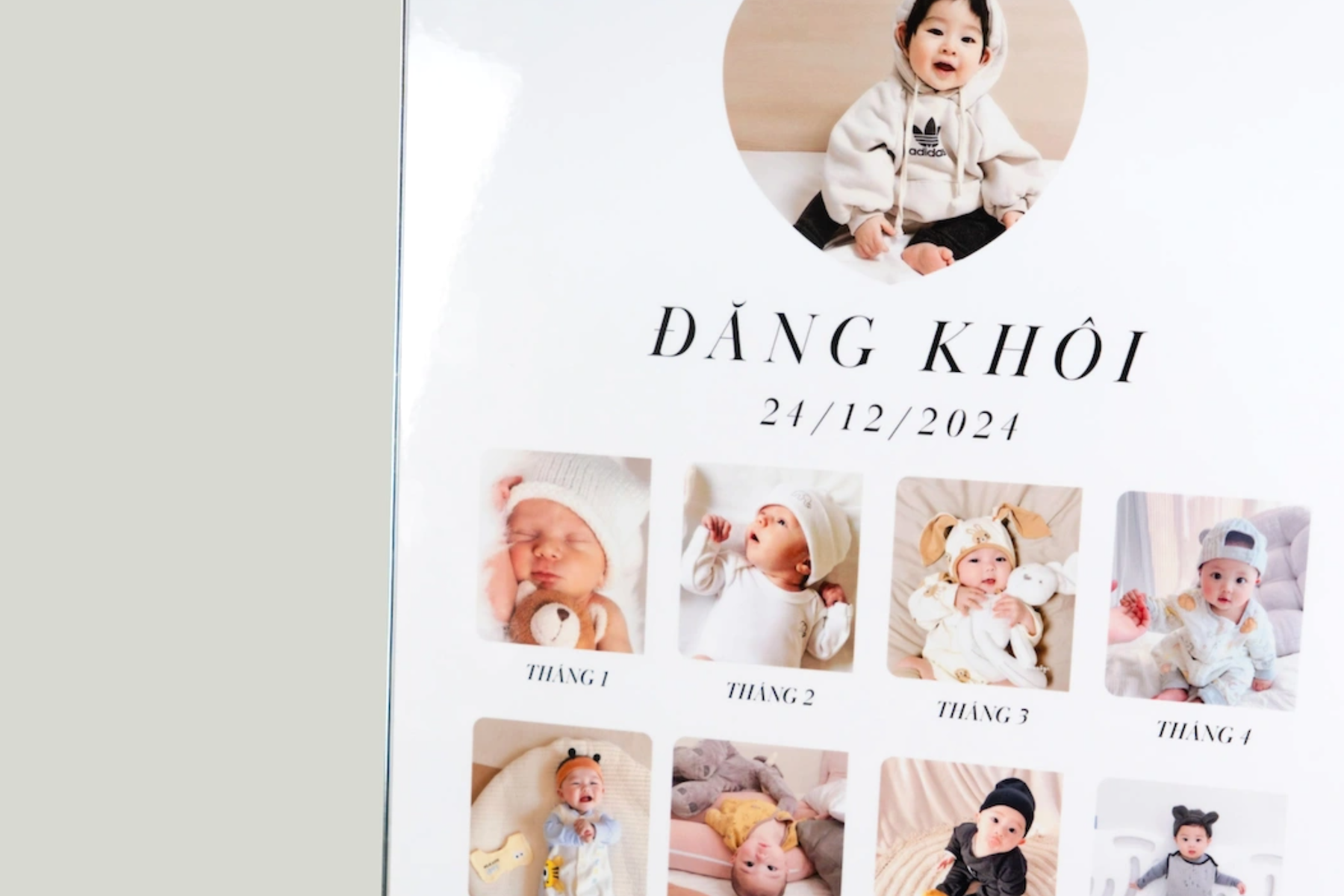 Ảnh Phóng Ép Gỗ Mika Gương Viền Bạc