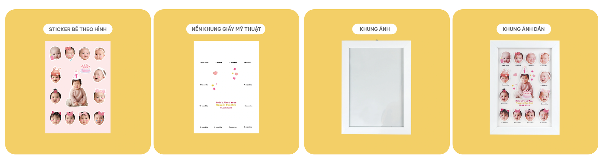 Khung Ảnh Dán 12 Tháng