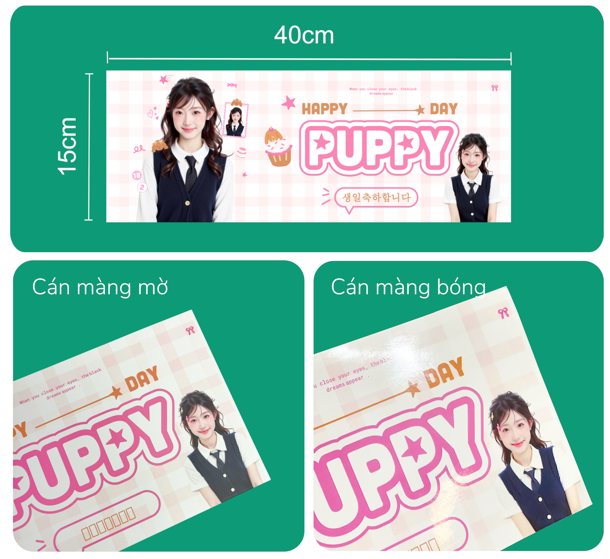 Banner cổ vũ cầm tay