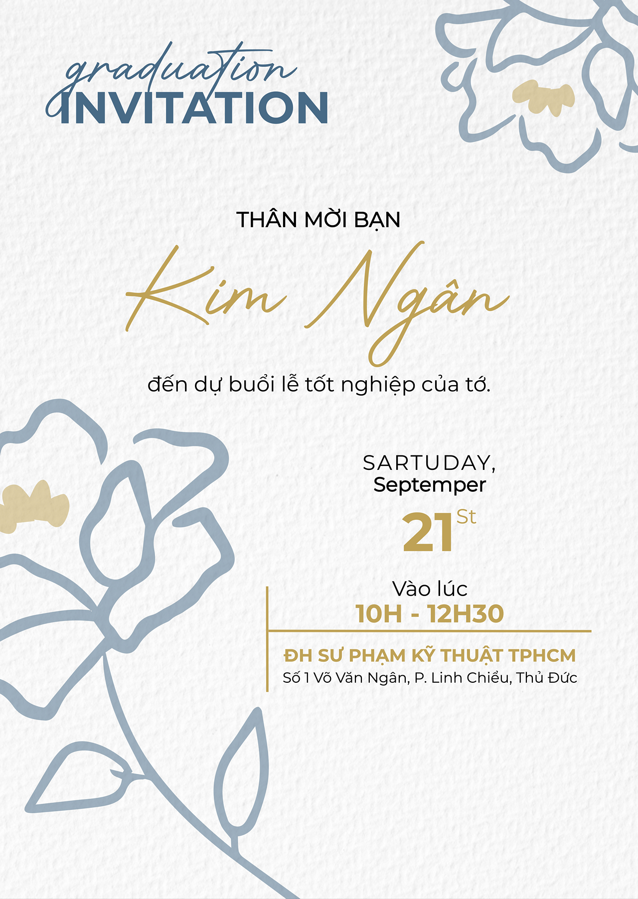 Gợi ý 40+ mẫu thư mời tham dự lễ tốt nghiệp đẹp, sáng tạo, tự thiết kế chuẩn phong cách 2025 - ảnh 1