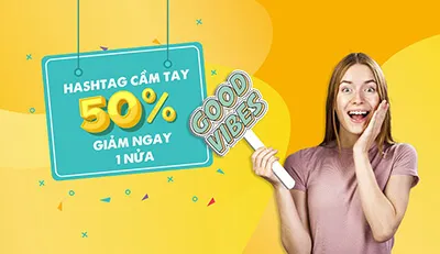 Hashtag cầm tay - Giảm ngay một nửa
