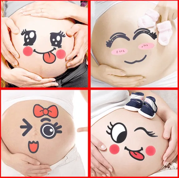 Mẹ Việt tạo ấn tượng với Sticker dán bụng bầu siêu ngộ nghĩnh