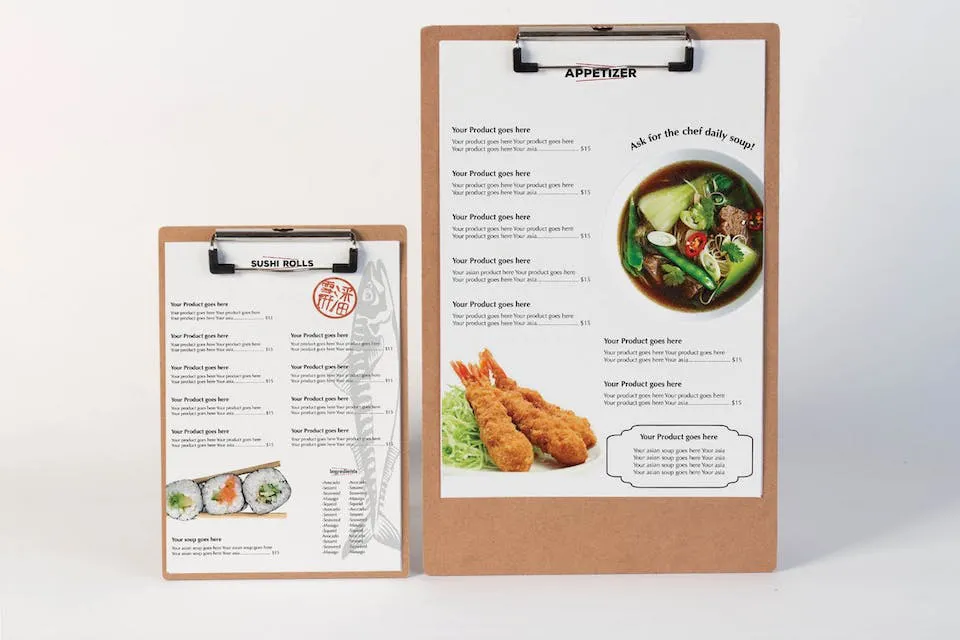 Những điều cần biết khi thiết kế menu, thực đơn