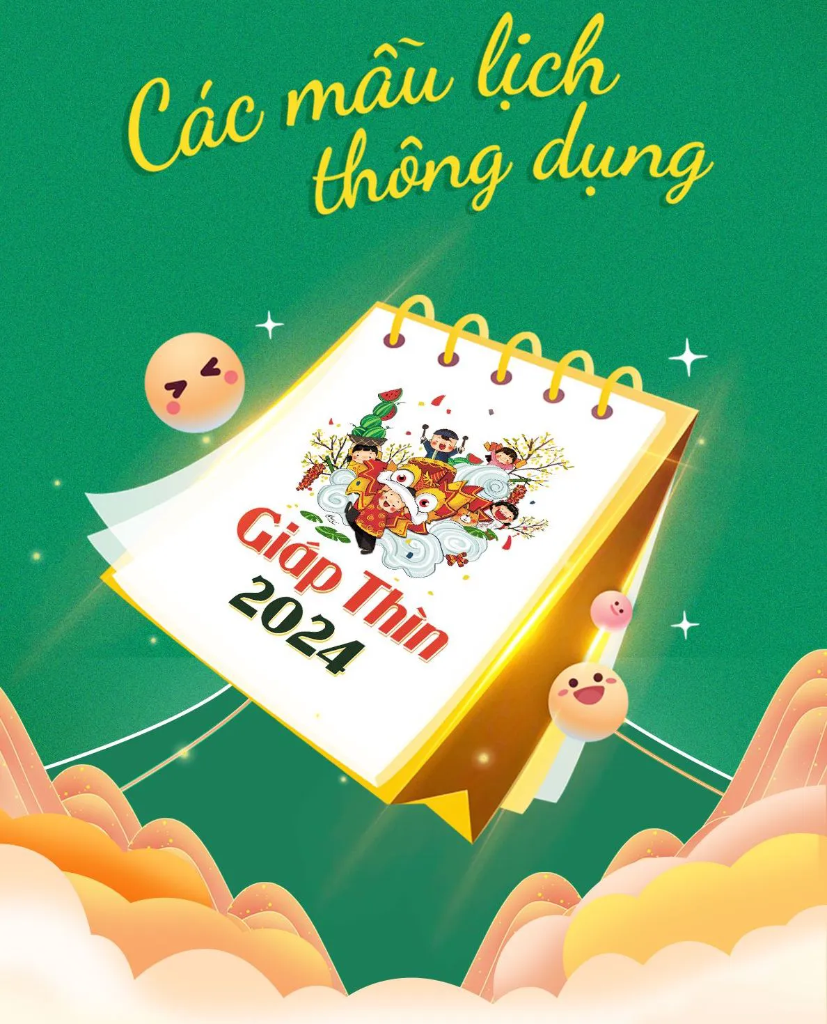 Khám phá các loại lịch sáng tạo và đẹp nhất năm Giáp Thìn 2024