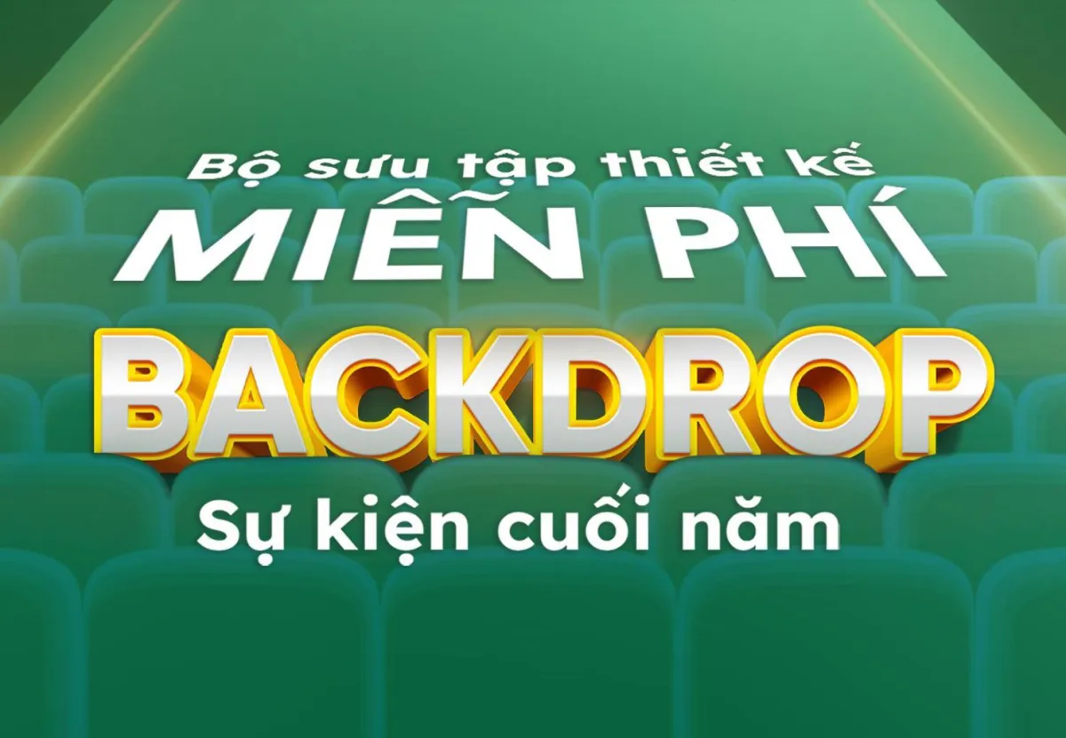 Backdrop sự kiện cuối năm - Bộ sưu tập thiết kế miễn phí