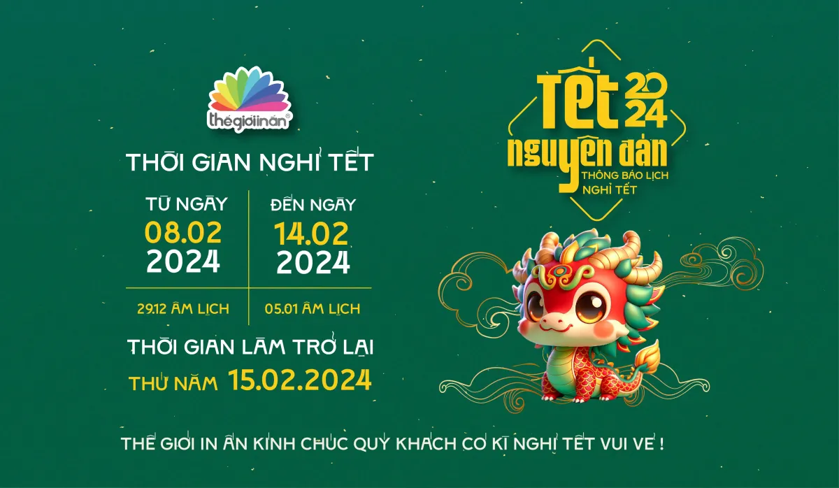 Thông báo lịch nghỉ Tết Giáp Thìn 2024