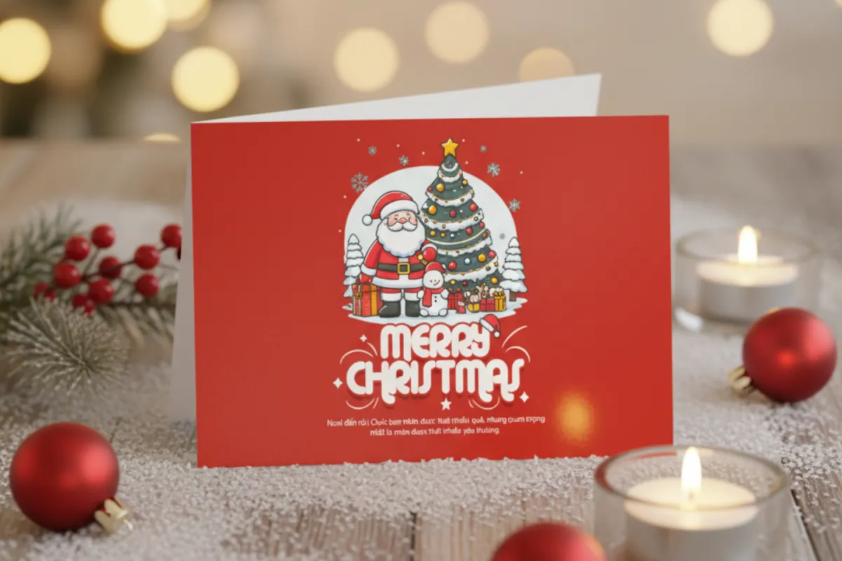 Top mẫu thiệp Giáng Sinh sáng tạo, ý nghĩa dành tặng người thân, bạn bè mùa Noel 2025