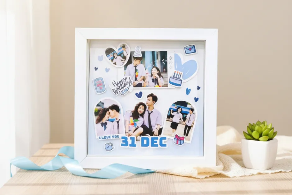 Khung ảnh 3D handmade cho couple: Món quà kỷ niệm tình yêu ý nghĩa nhất cho các cặp đôi