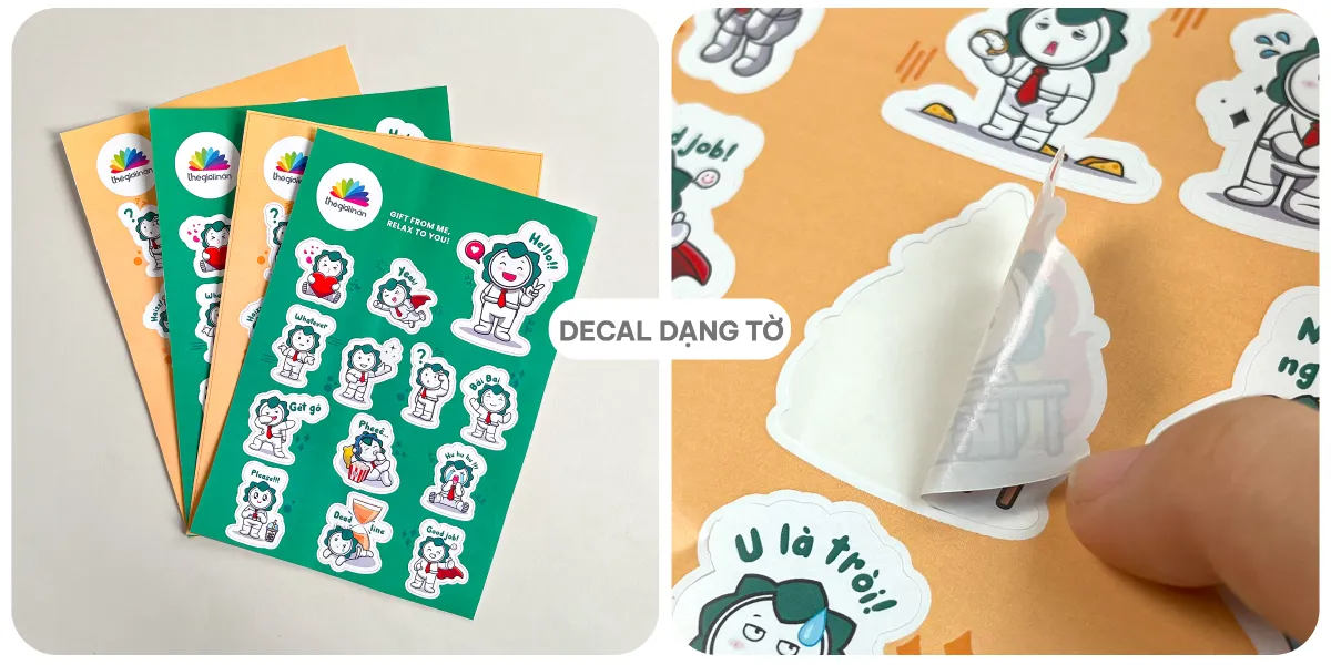 Decal dạng tờ