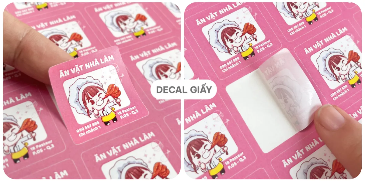 Đặc điểm của Decal giấy