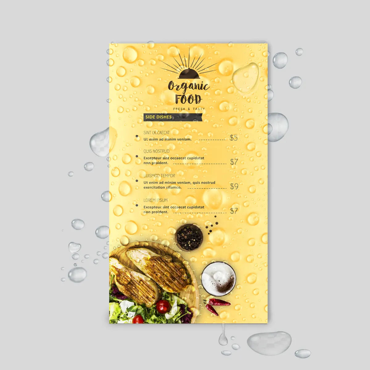 Menu Giấy Nhựa