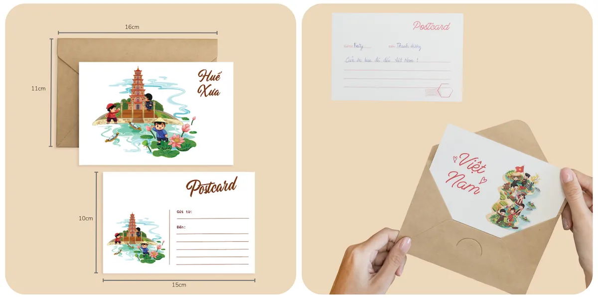 Kích thước Postcard