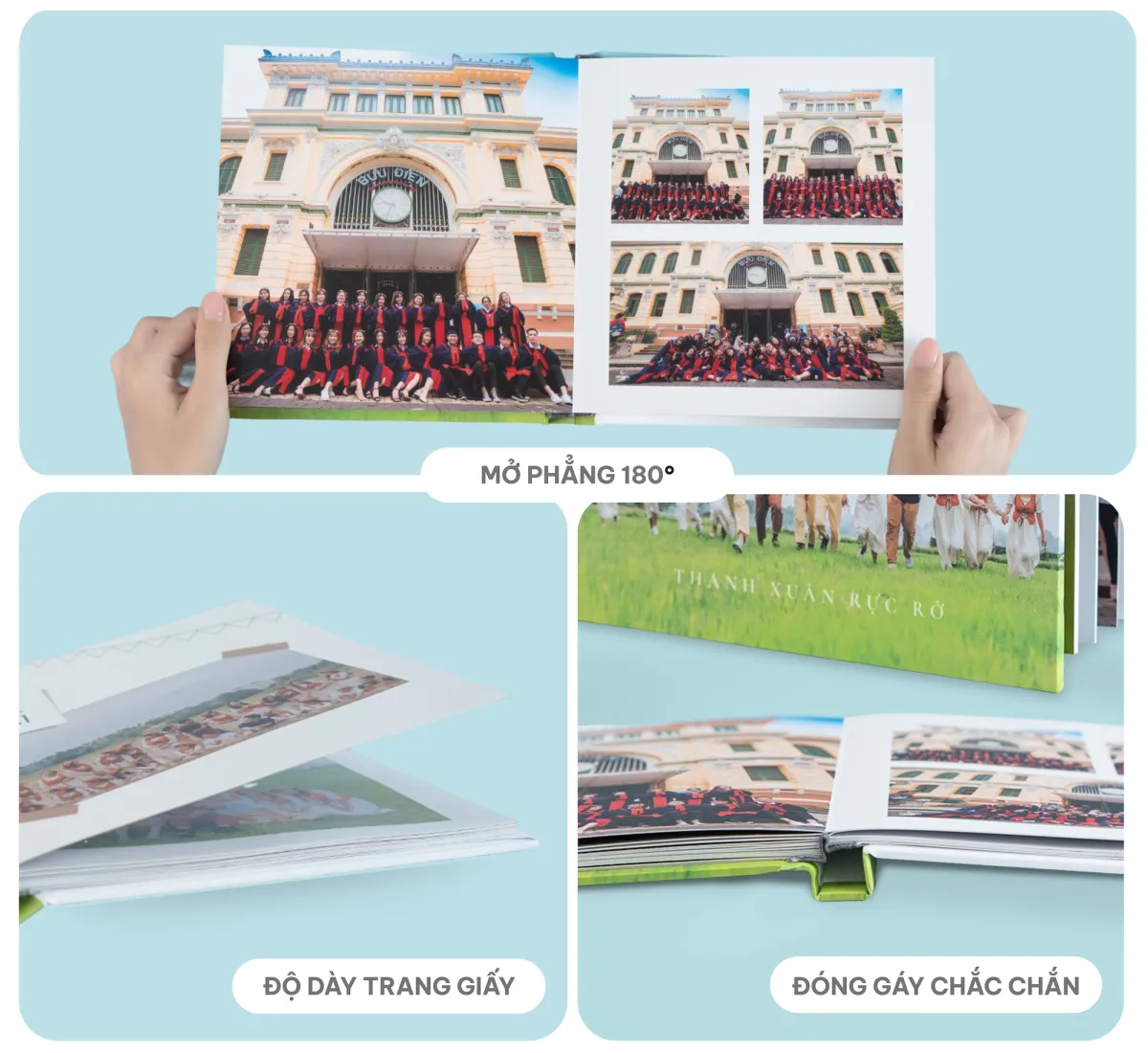 Đặc điểm Photobook bồi mở phẳng