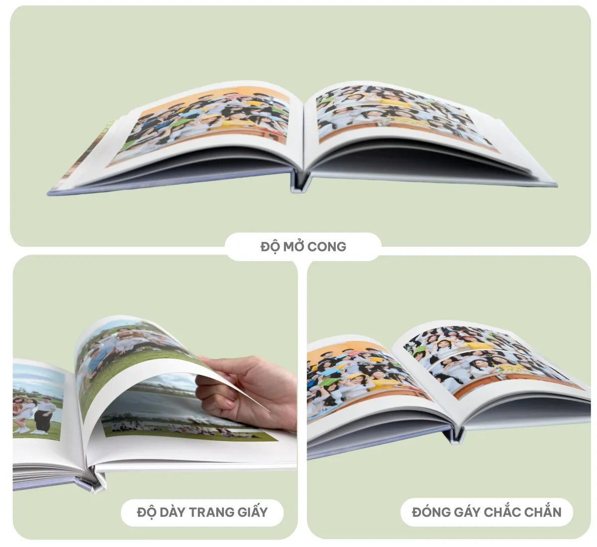Đặc điểm Photobook mở cong