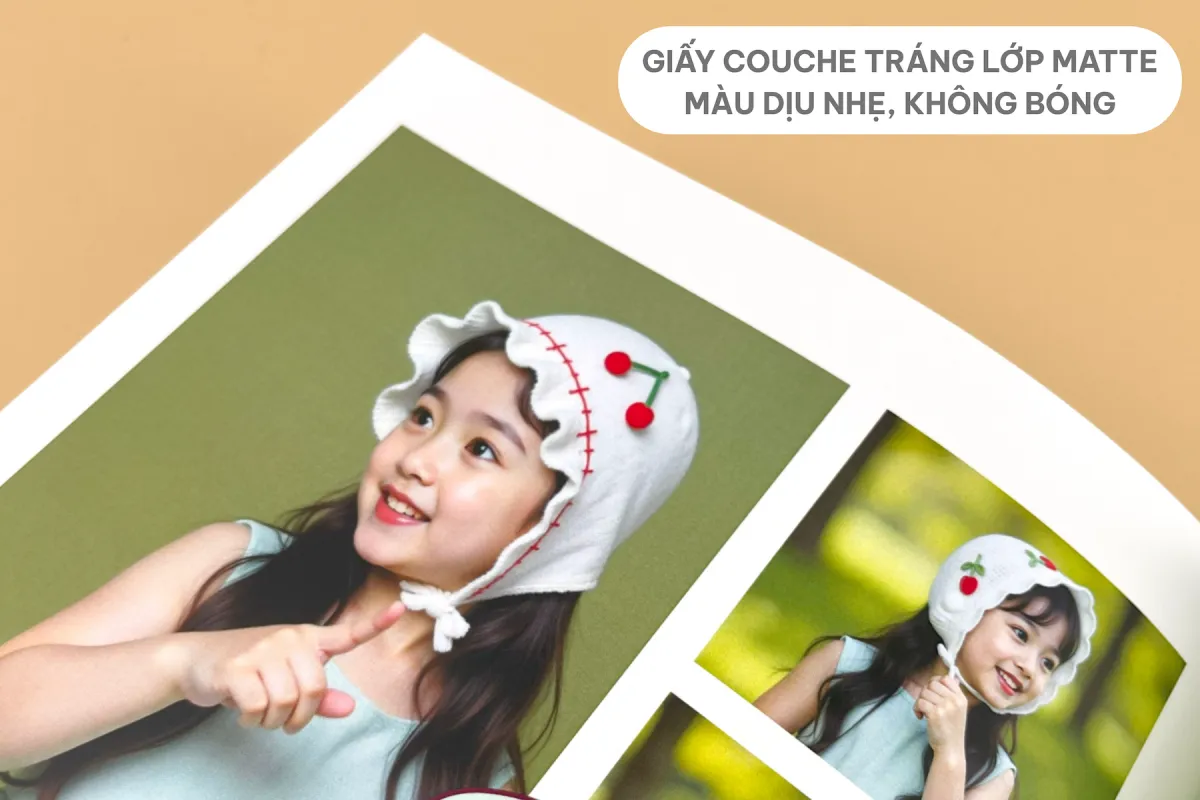 Chất liệu trang ảnh Photobook - bìa mềm phổ thông