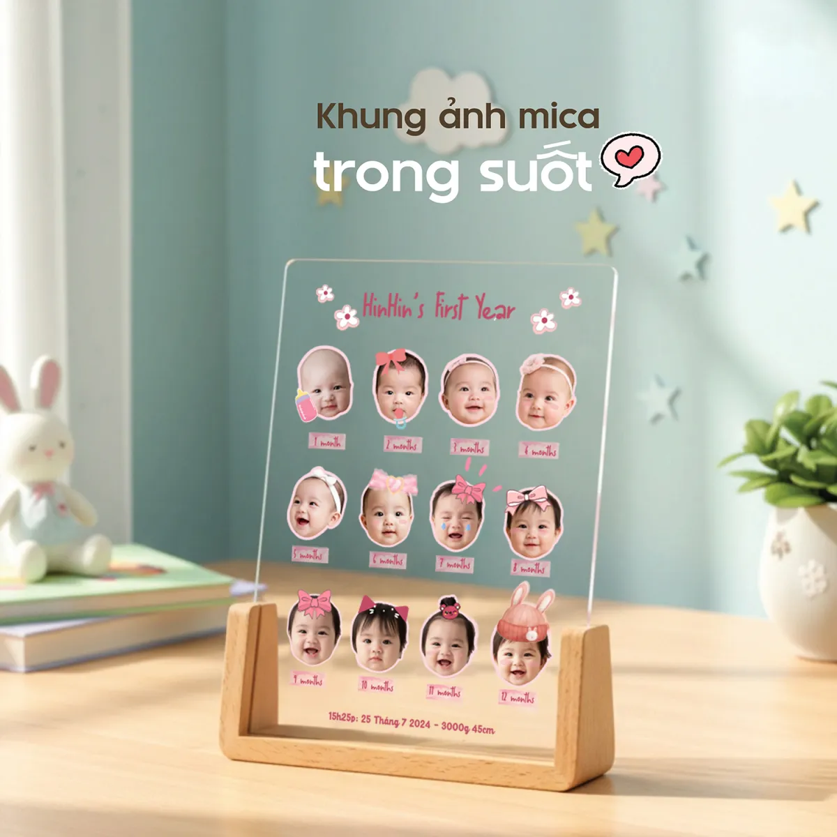 Khung ảnh mica trong suốt