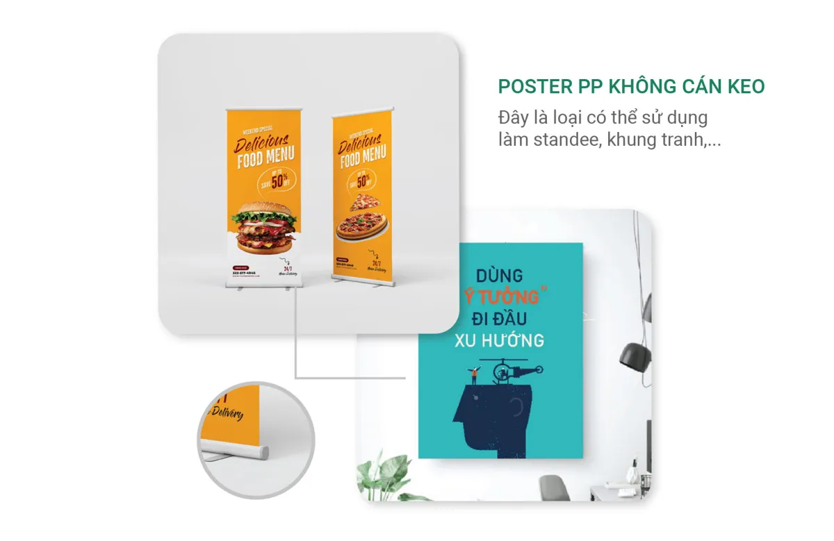Poster PP không cán keo