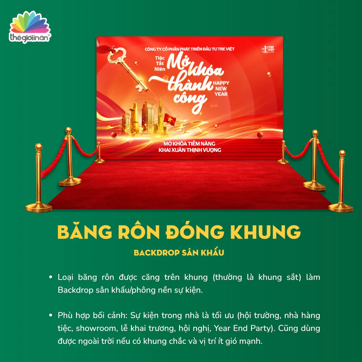 Băng rôn đóng khung - Backdrop