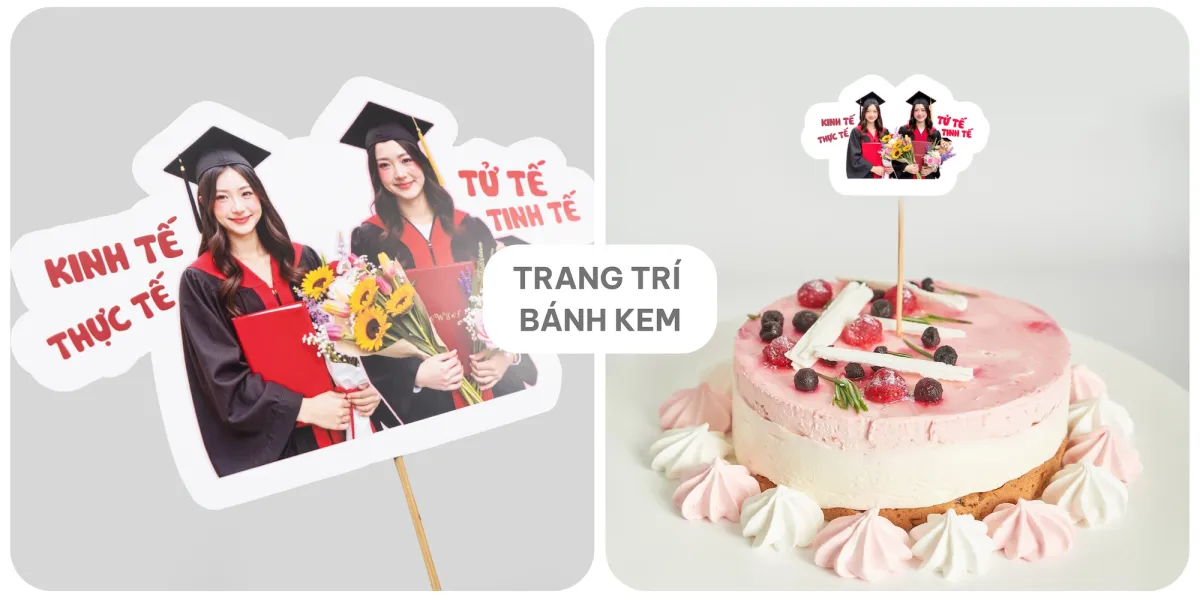 Hashtag giấy trang trí bánh kem