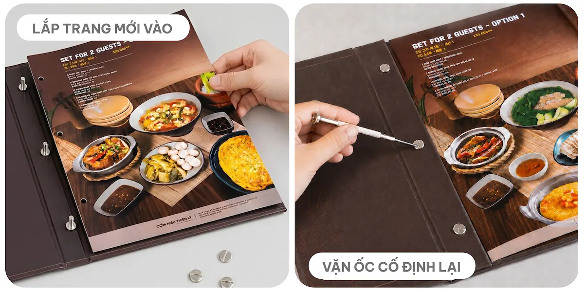 Thay trang ruột dễ dàng