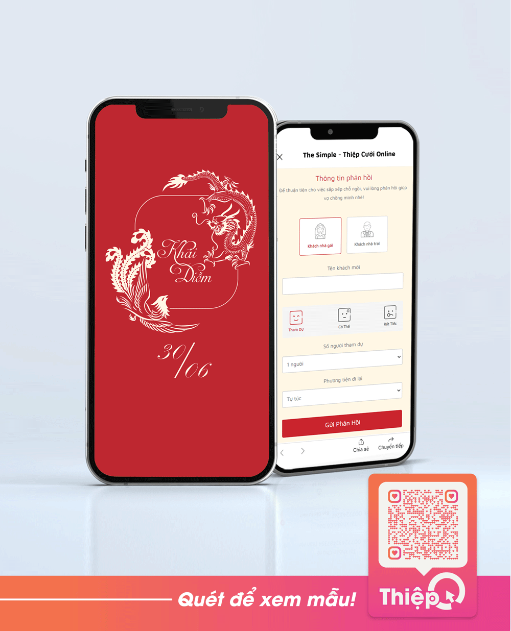 在线请柬 - Loan Phương Hòa Minh - RSVP迷你婚礼网站，数字婚礼邀请函