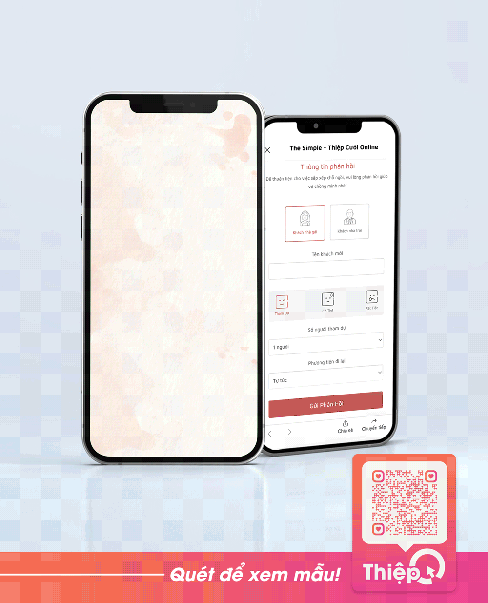 Thiệp cưới Online - Lời Hẹn Mùa Hoa Cúc - Mini Wedding Website with RSVP, Digital Wedding Invitation