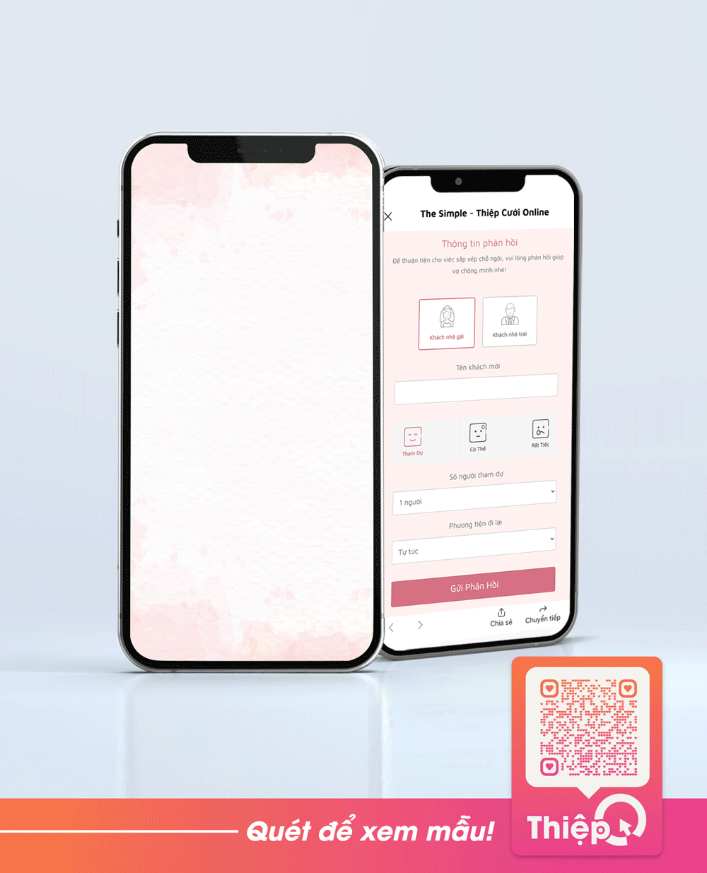 Thiệp cưới Online - Diary Of Love - Mini Wedding Website with RSVP, Digital Wedding Invitation