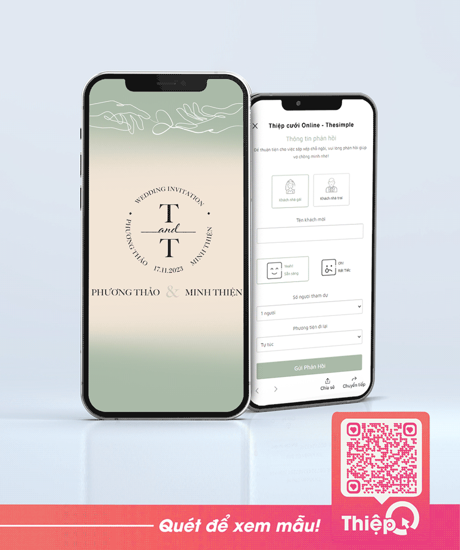 Thiệp cưới Online - Moments Of Love - Mini Wedding Website with RSVP, Digital Wedding Invitation