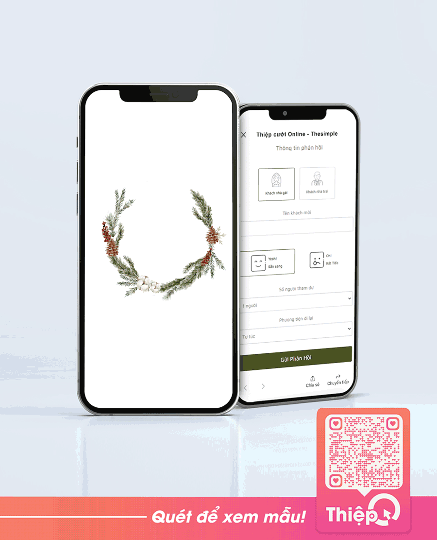 Thiệp cưới Online - Story Of Winter - Mini Wedding Website with RSVP, Digital Wedding Invitation
