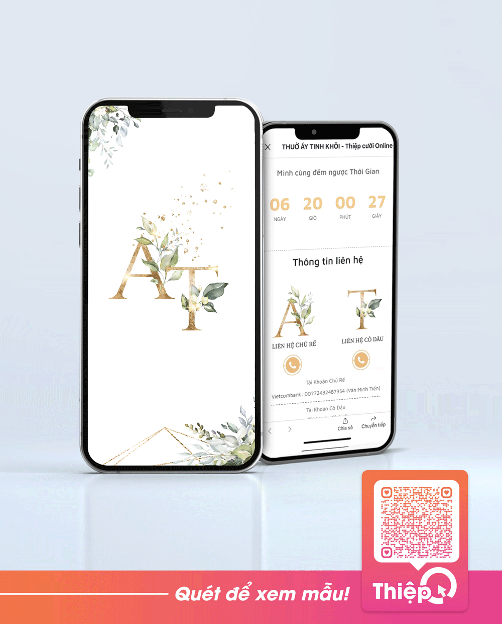 Thiệp cưới Online - Thuở Ấy Tinh Khôi - Mini Wedding Website with RSVP, Digital Wedding Invitation