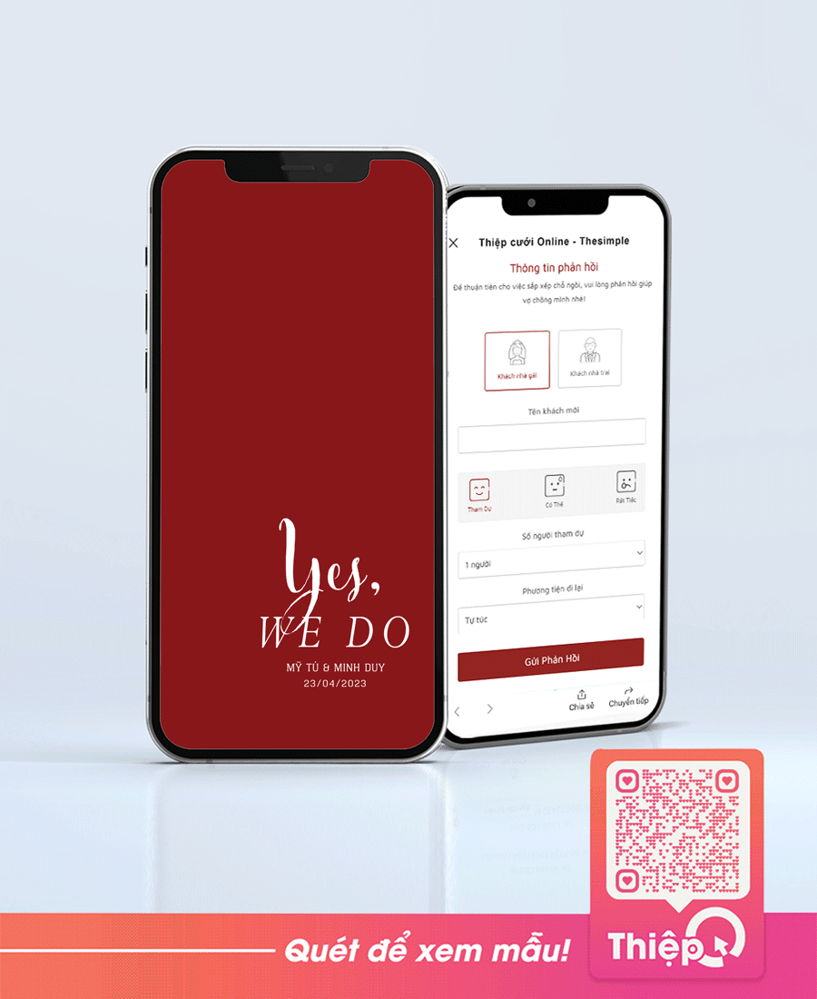 Thiệp cưới Online - Better Together - Mini Wedding Website with RSVP, Digital Wedding Invitation