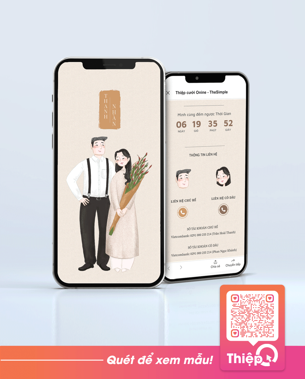 在线请柬 - Vân Vương - RSVP迷你婚礼网站，数字婚礼邀请函