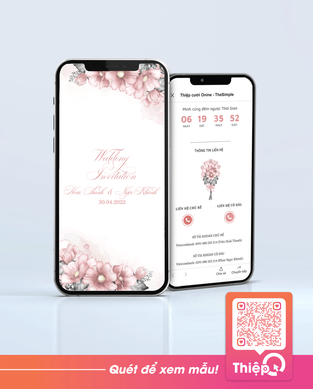 在线请柬 - Hương Hoa Tình Yêu - RSVP迷你婚礼网站，数字婚礼邀请函