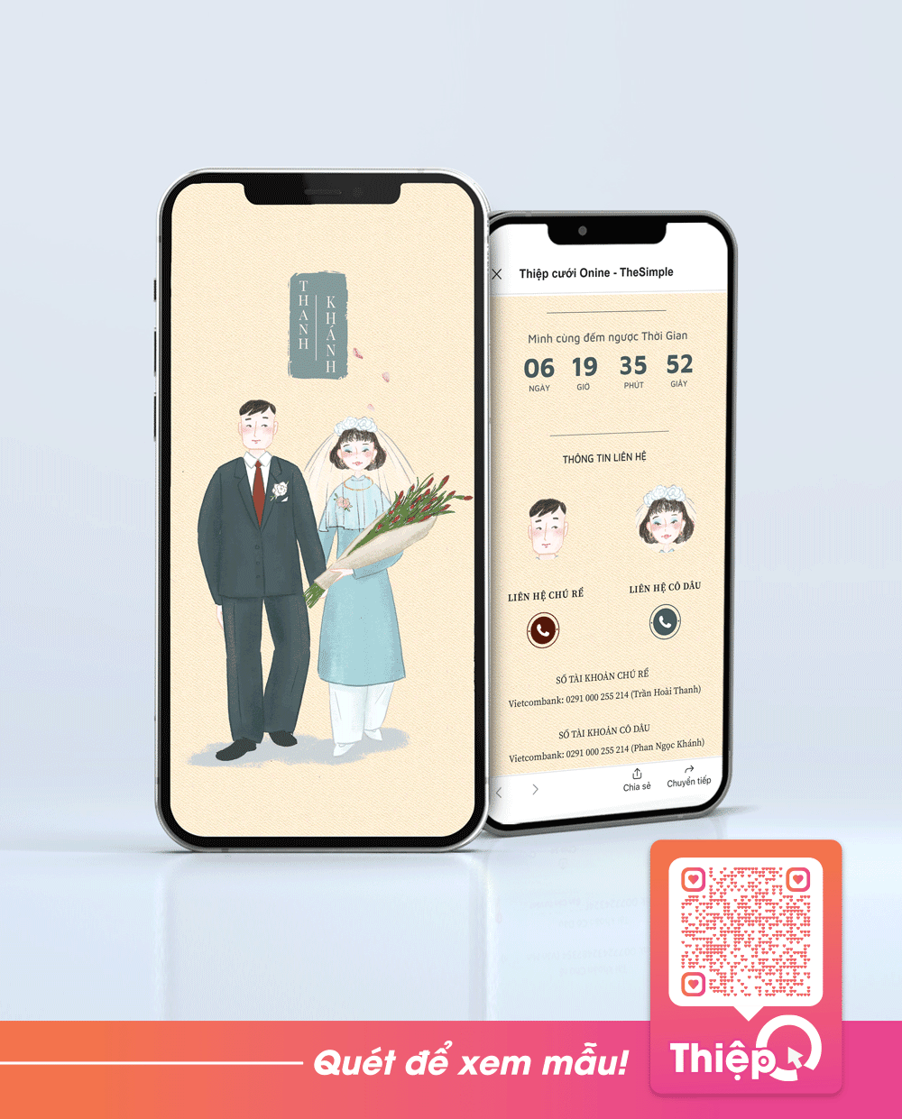 在线请柬 - Đôi Lời - RSVP迷你婚礼网站，数字婚礼邀请函