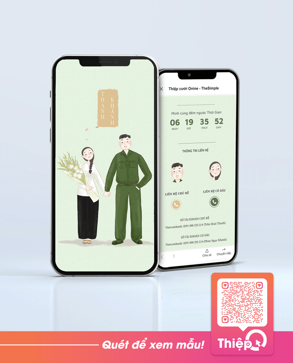 在线请柬 - Thương Thầm - RSVP迷你婚礼网站，数字婚礼邀请函
